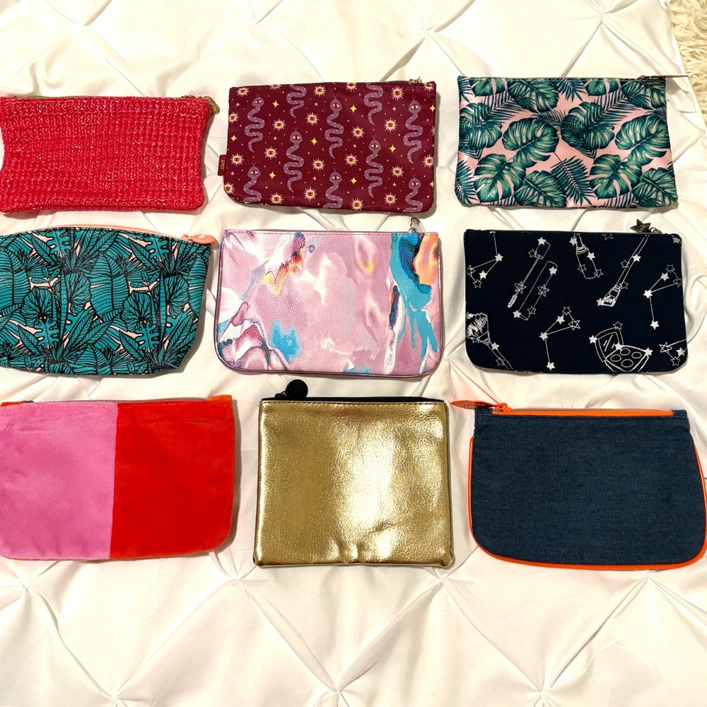 Ipsy Cosmetic Bags, 9 new!